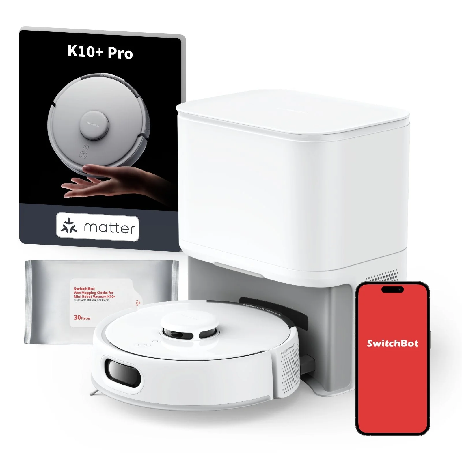 SwitchBot K10+ Pro מיני רובוט שואב