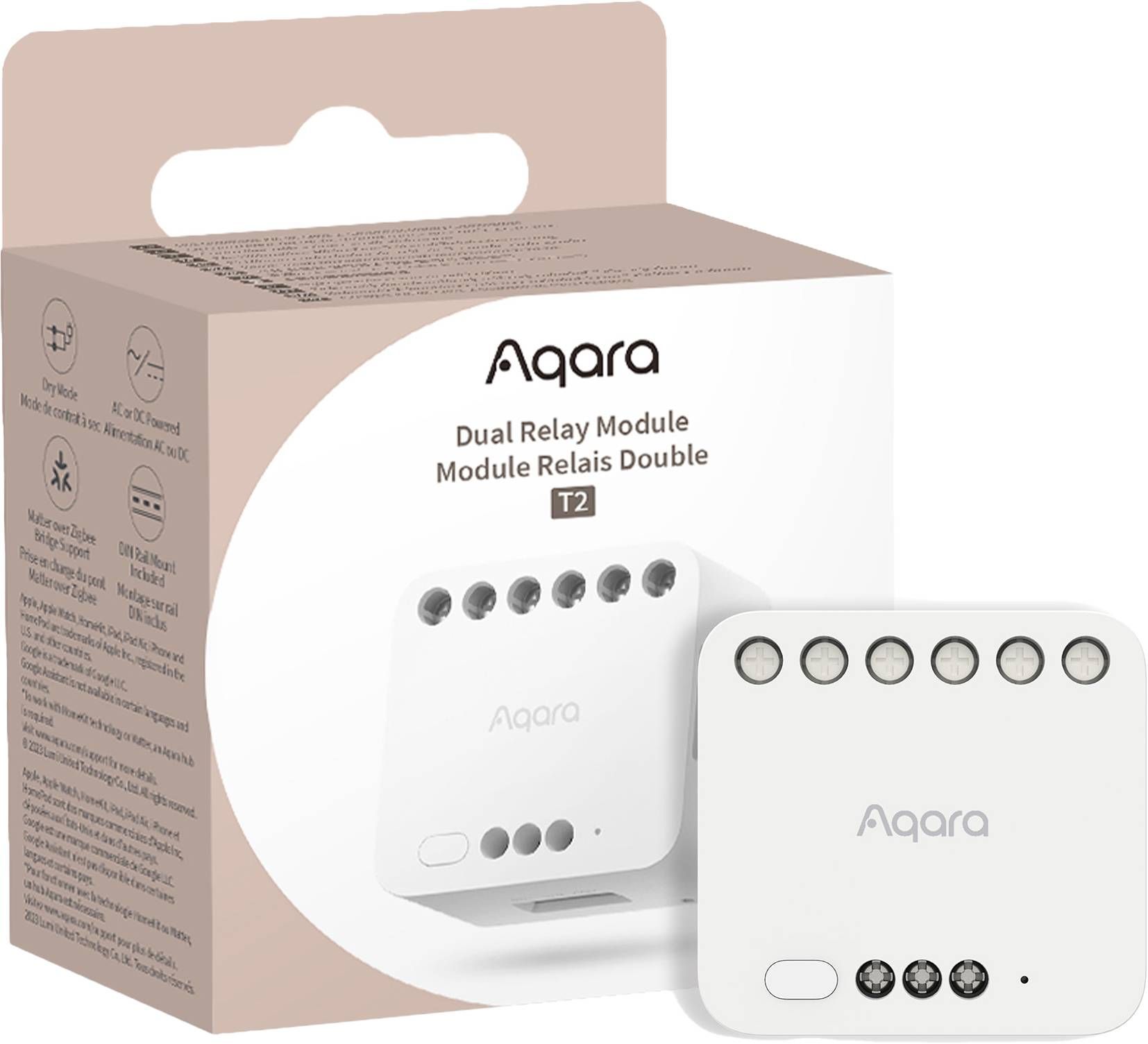 Aqara T2 מודול ממסר דו-ערוצי חכם למפסק